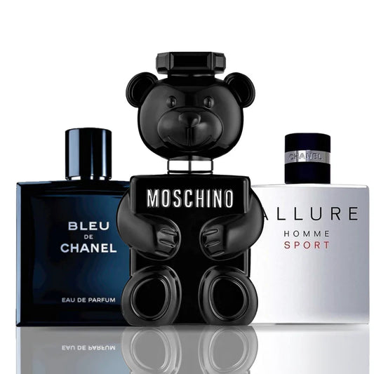 Combo 3 Perfumes - Moschino Toy Boy + Blue de Chanel + Allure Homme Sport 100ML