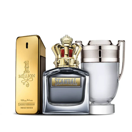 Combo 3 Perfumes - Invictus + Scandal Men - One Million 100ML