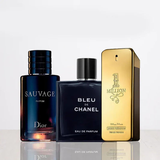 Combo 3 Perfumes - Sauvage Dior + One Million + Blue de Chanel 100ML