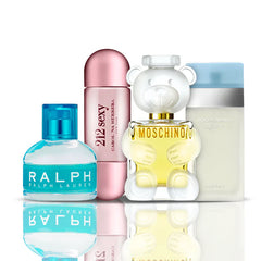 Combo 4 Perfumes - 212 Sexy + Ligth Blue + Moschini Toy 2 + Ralph Lauren 100ML